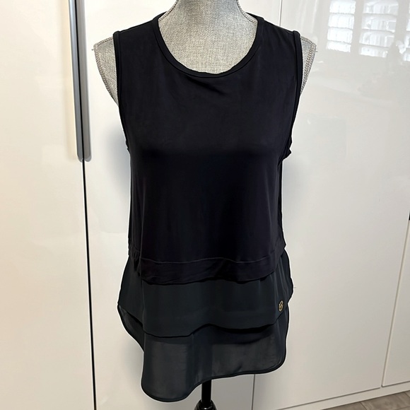 HOST PICK 💙 MICHAEL KORS NWOT Navy Sleeveless Layered Blouse Tank Top, Size M - Picture 1 of 10